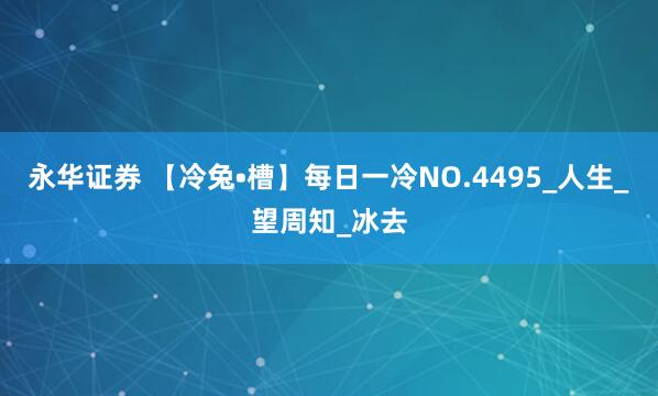 永华证券 【冷兔•槽】每日一冷NO.4495_人生_望周知_冰去